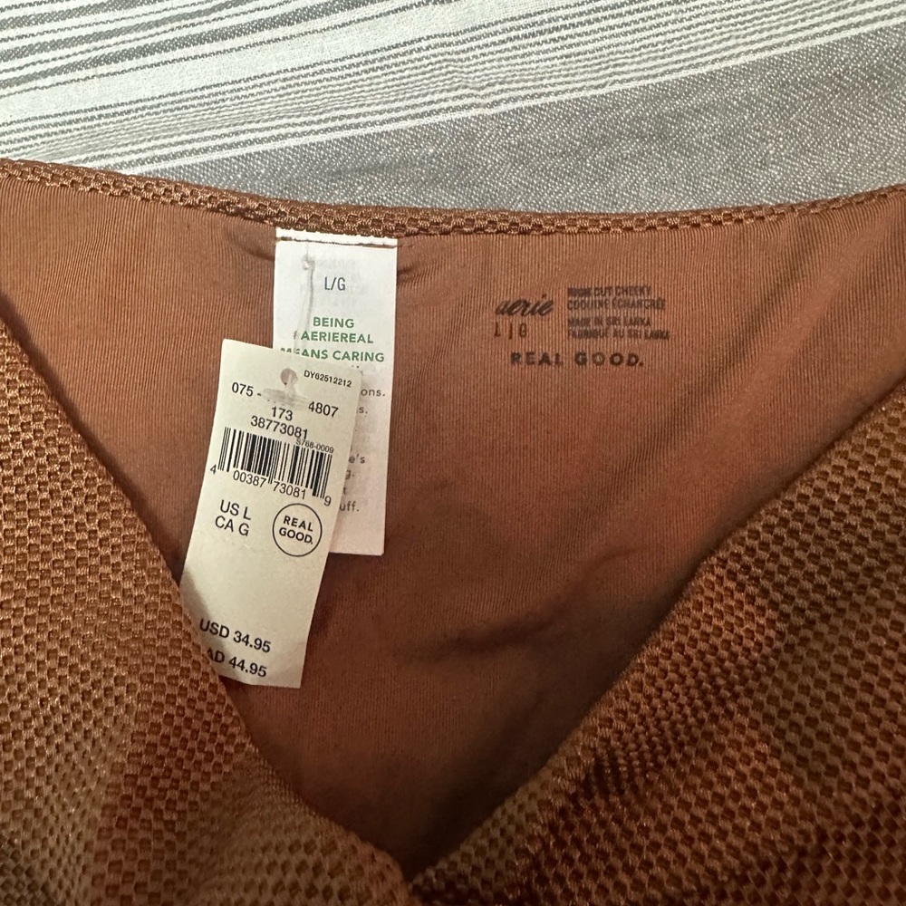 Brown High-Waisted Bikini Bottom - Picture 2 of 2